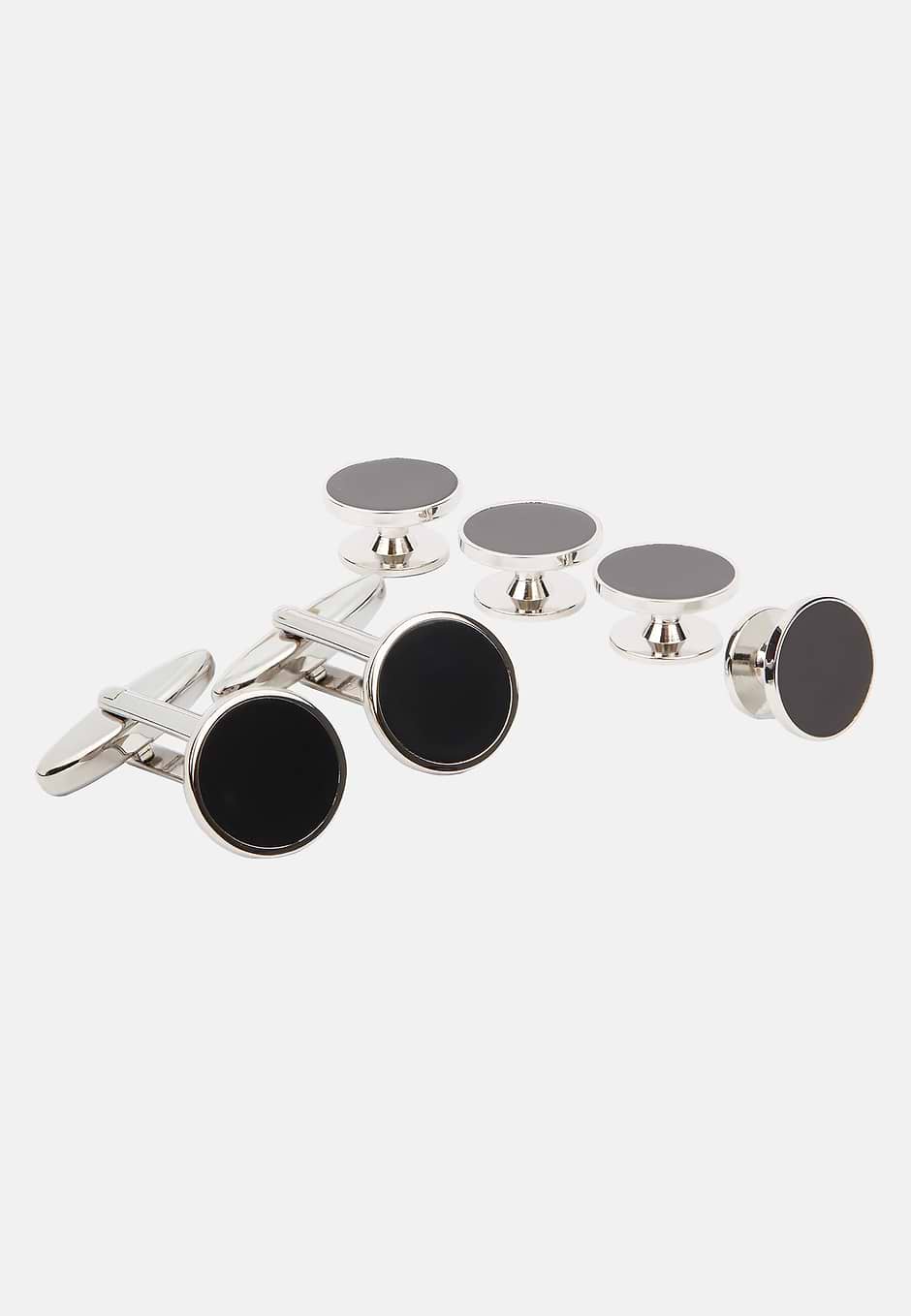 Boutons de manchette pour smoking, Noir, hi-res
