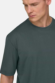 T-shirt In Cotone Pima, Verde, thumb, 4