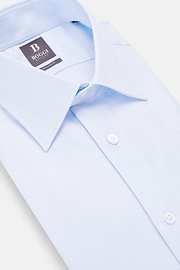 Camicia In Twill Di Cotone Regular Fit, Azzurro, hi-res