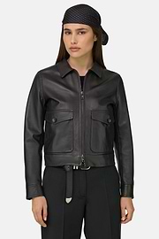 Genuine Leather Jacket, Brown, thumb, 2