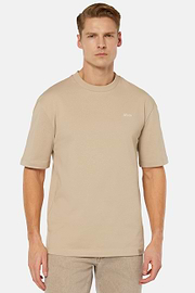 Organic Cotton Blend T-Shirt, Beige, hi-res