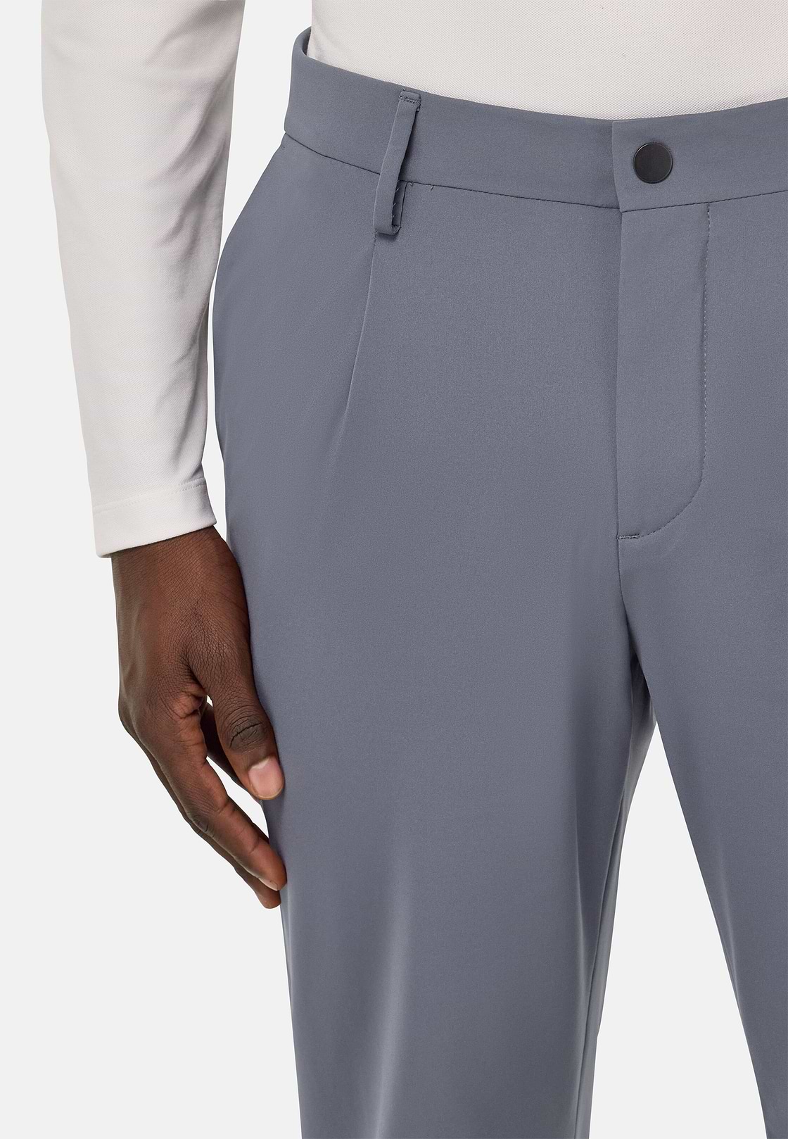 B-Tech Stretch Nylon Trousers, Charcoal, hi-res