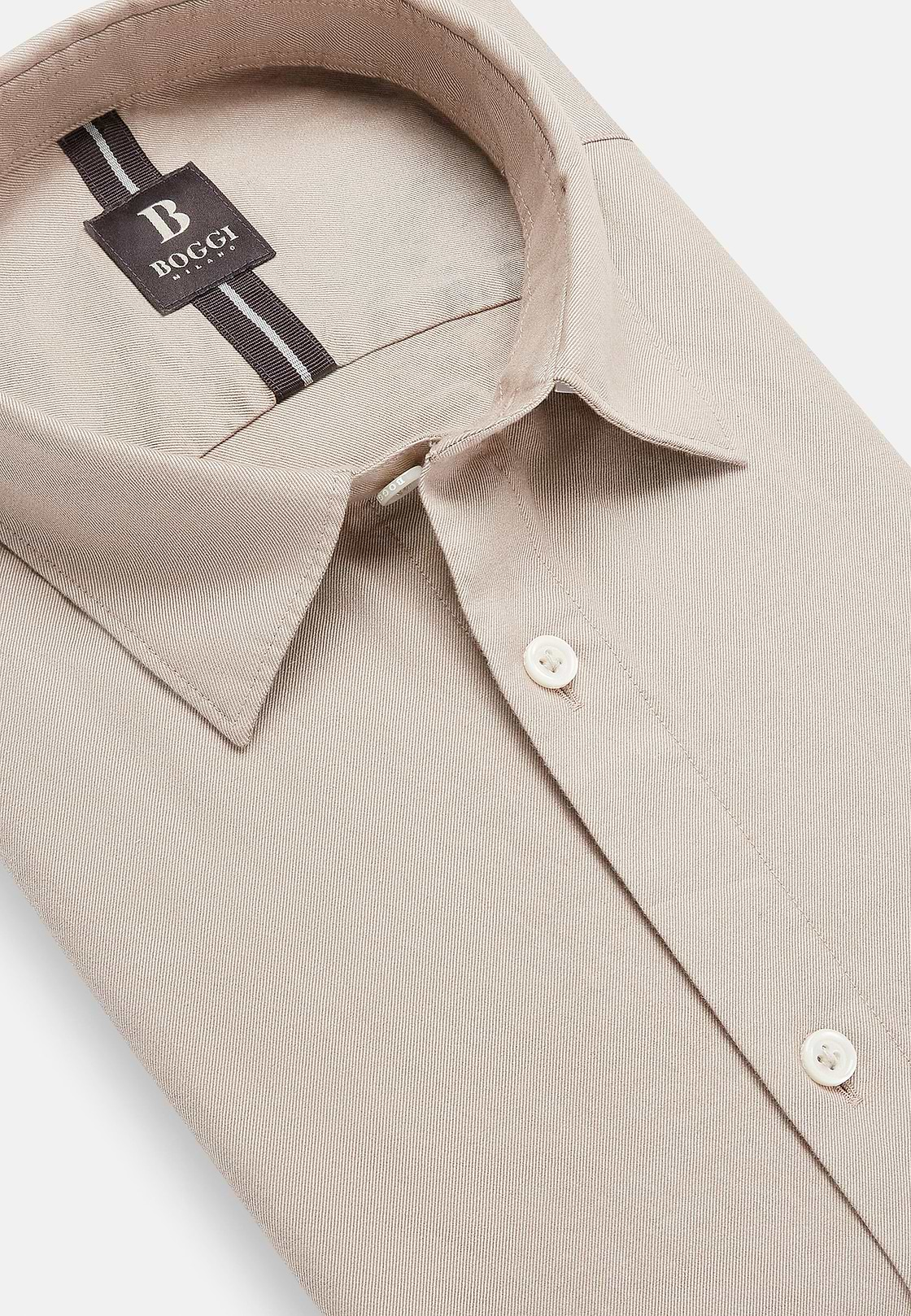 Regular Fit Cotton Shirt, Beige, hi-res