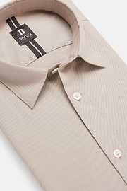 Camisa De Algodón Regular Fit, Beige, hi-res