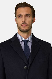 Single-Breasted Wool Coat, Navy blue, thumb, 5