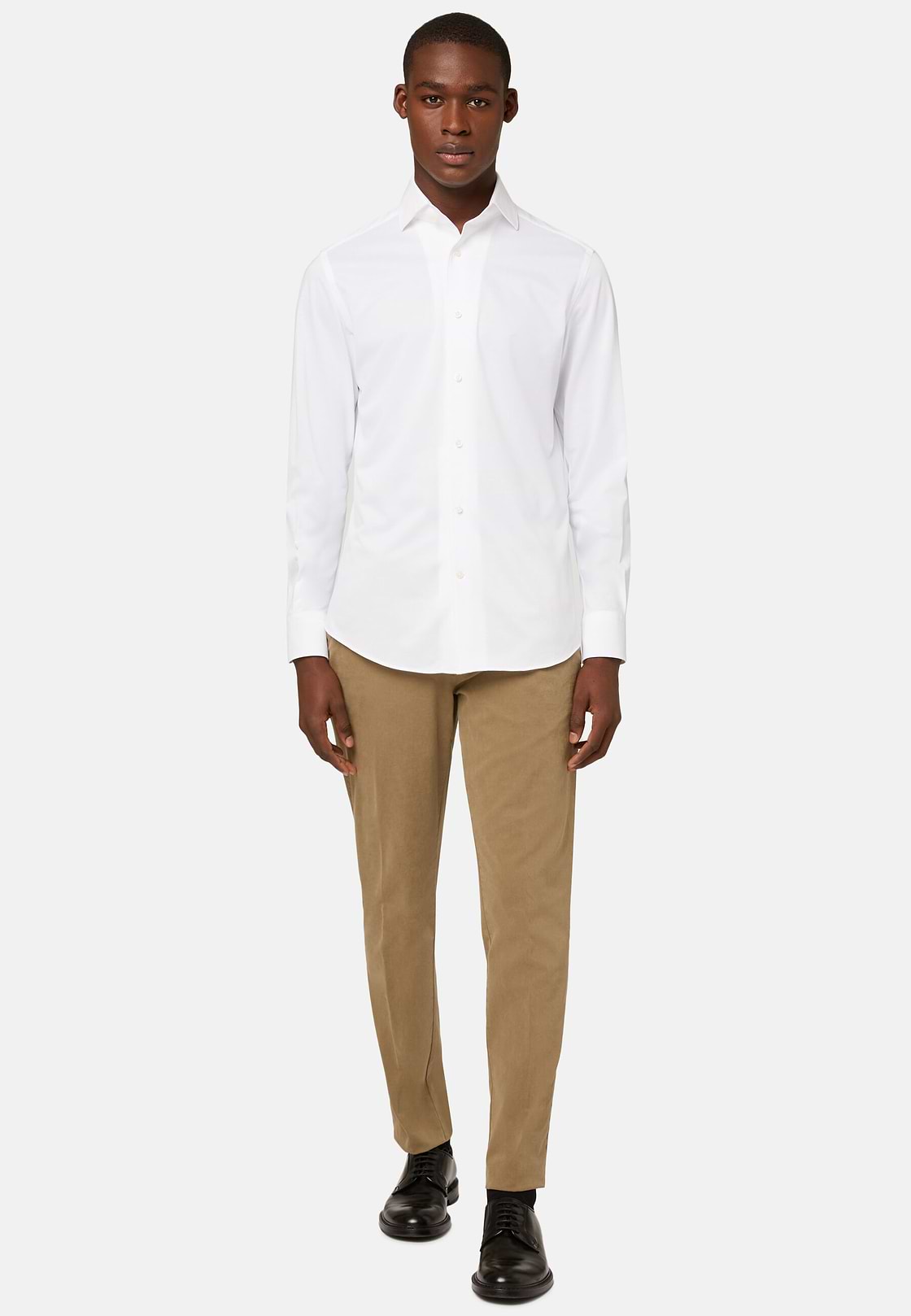 Polo En Jersey Japonais Regular Fit, Blanc, hi-res