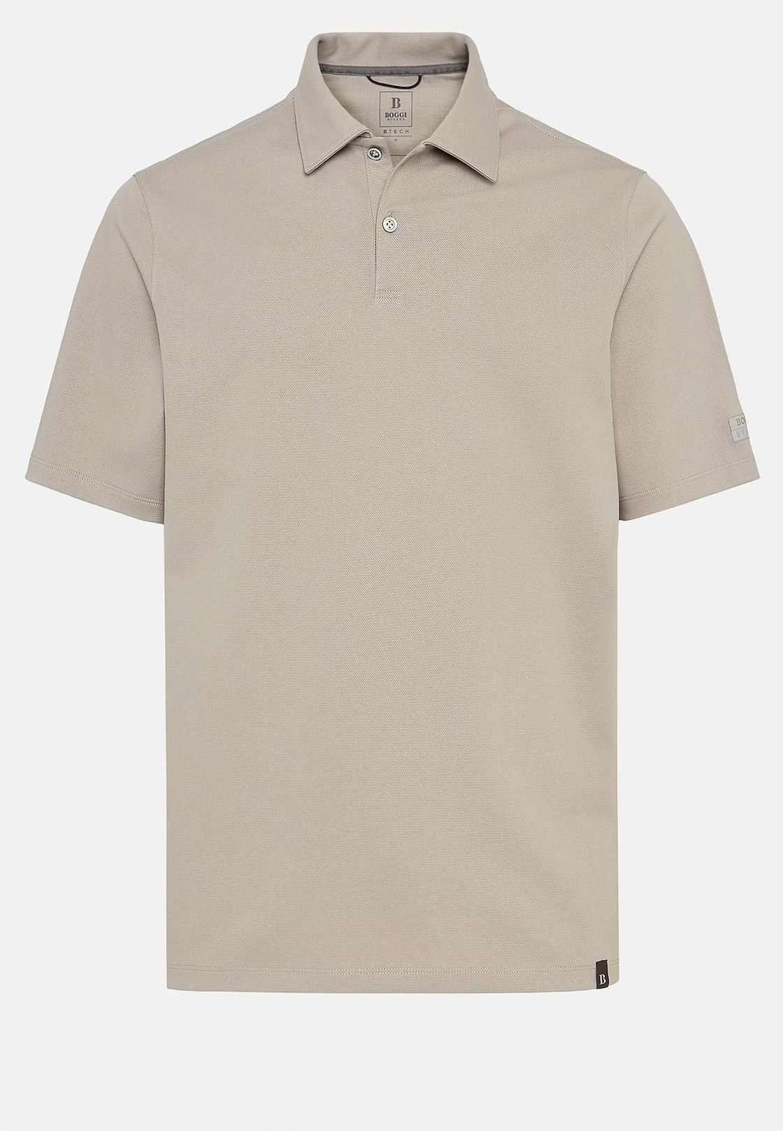 Poloshirt van high-performance piqué, Sand, hi-res