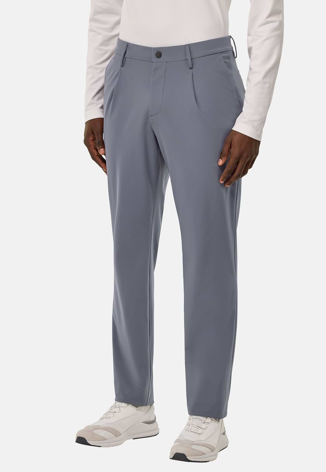 B-Tech Stretch Nylon Trousers, Charcoal, hi-res