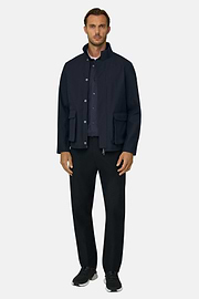 Bomberjacke aus technischem Gewebe B Tech, Navy blau, thumb, 2
