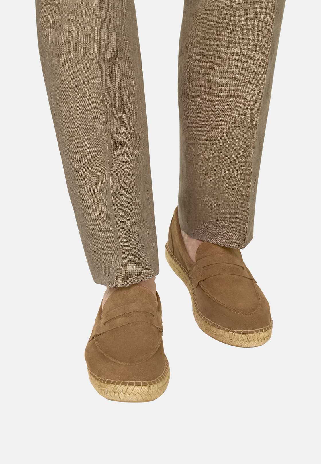 Tellin Suede Leather Espadrilles, Brown, hi-res, 2