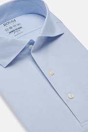 Polo Aus Japanischem Jersey, Hellblau, hi-res