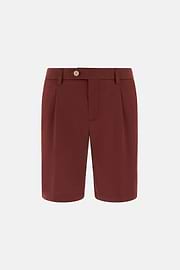 Bermudahose Aus Elastischem Tencel, Burgundy, thumb, 1