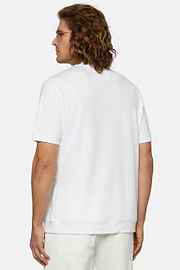 High-Performance Piqué Polo T-Shirt, White, hi-res