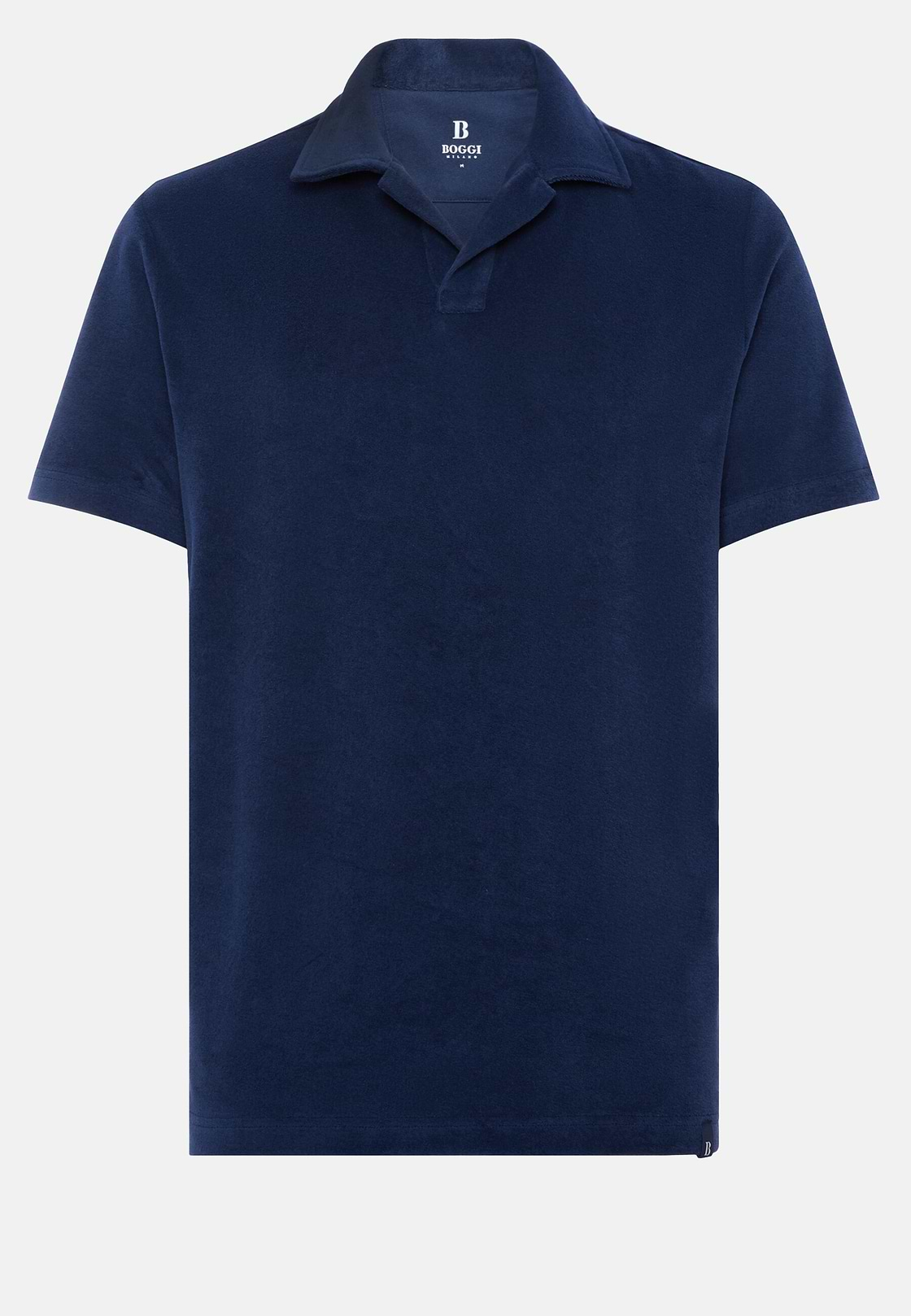 Cotton/Nylon Polo Shirt, Navy blue, hi-res