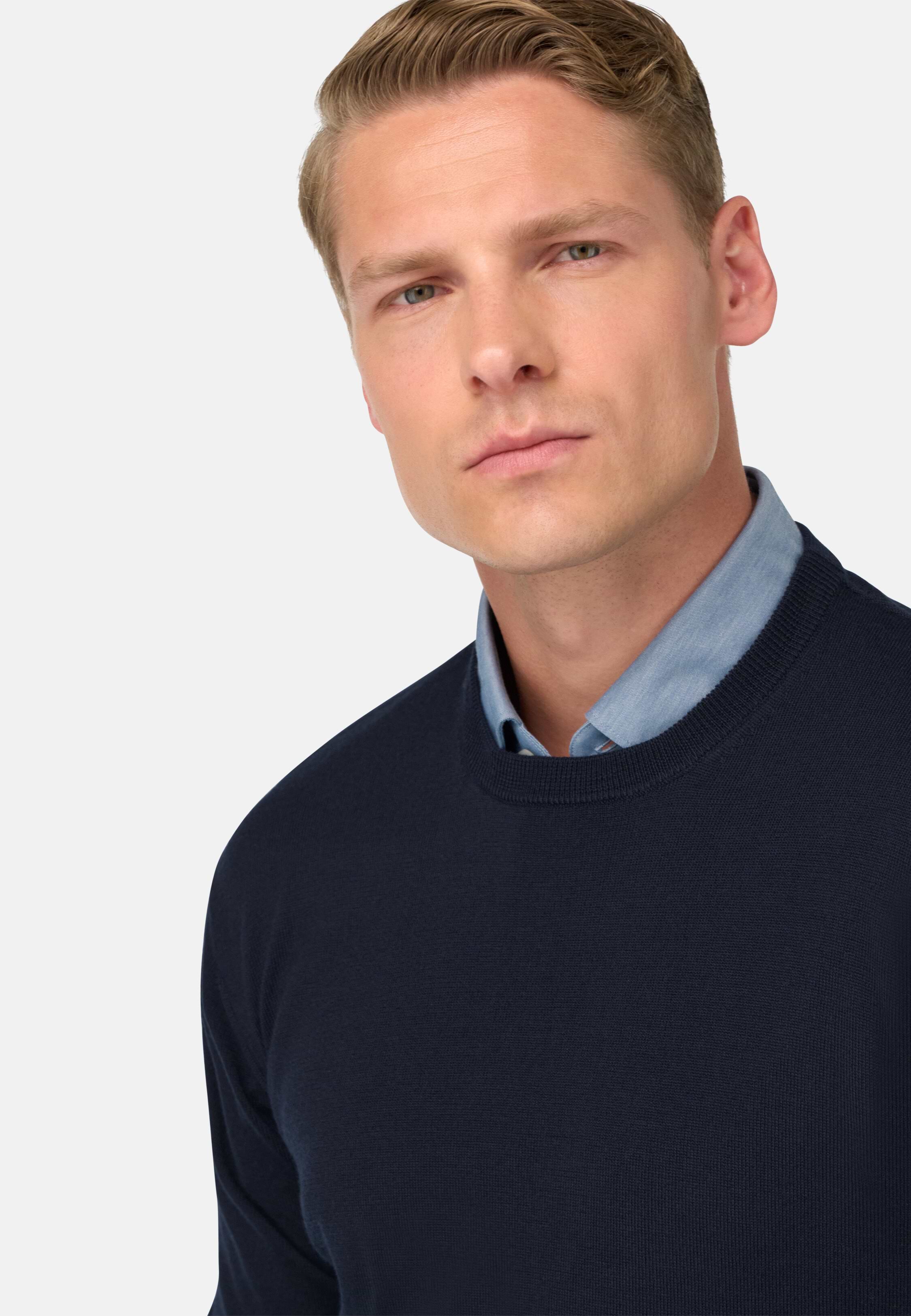 Men's Merino Wool Crew Neck Jumper | Boggi Milano