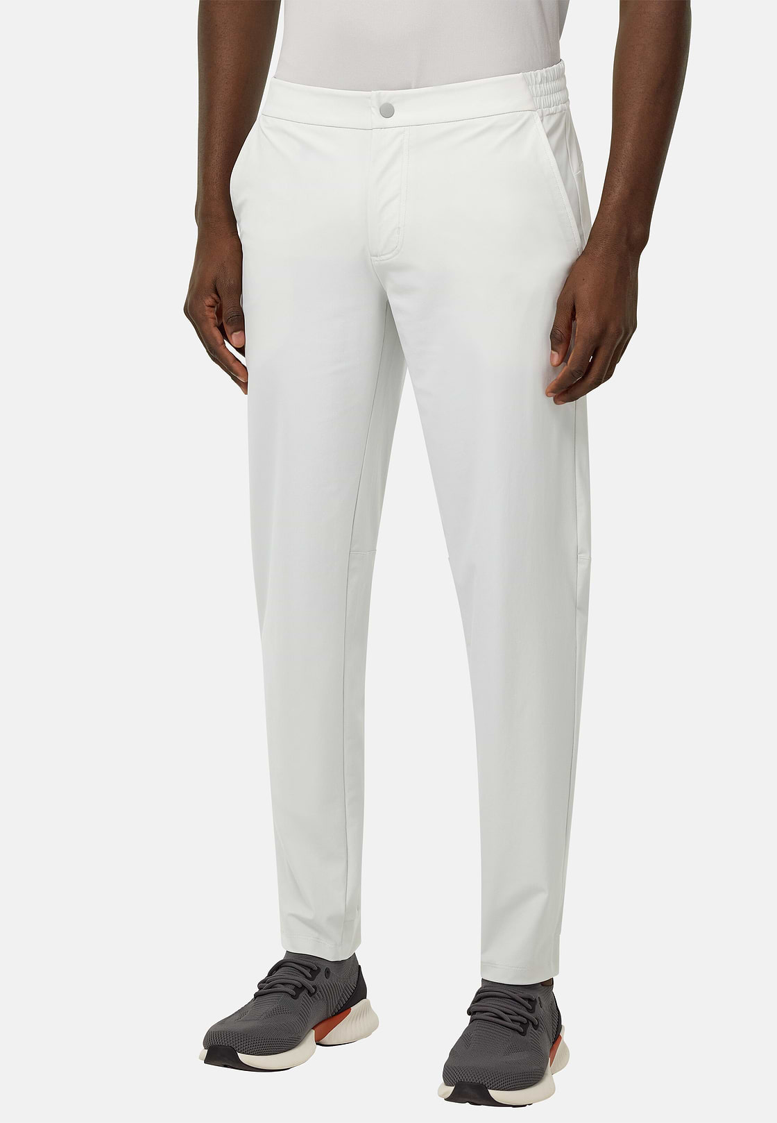 Stretch Nylon Trousers, Ice, hi-res