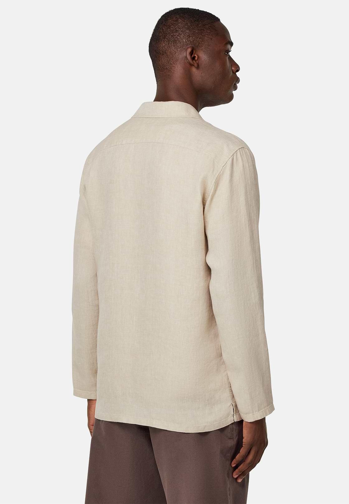 Bond Linen Shirt Jacket, Beige, hi-res