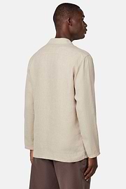 Bond Linen Shirt Jacket, Beige, hi-res