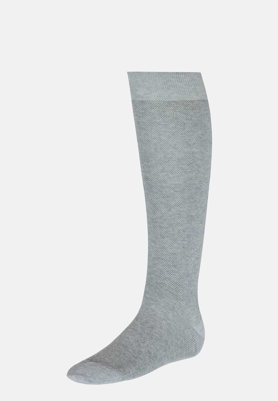 Oxford Cotton Socks In Organic Cotton, Grey, hi-res