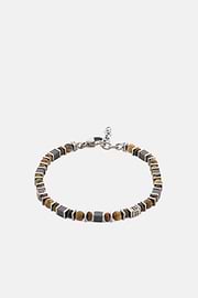 Edelstahl-Armband Mit Sodalith-Perlen, Beige, thumb, 1