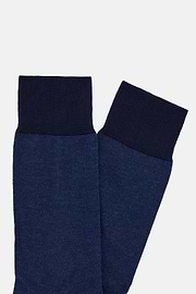 Cotton Oxford Socks, Navy blue, hi-res