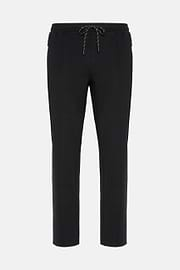 Stretch Interlock Technical Fabric Trousers, Black, hi-res