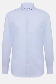 Regular Fit Sky Blue Checked Cotton Shirt, Light Blue, hi-res