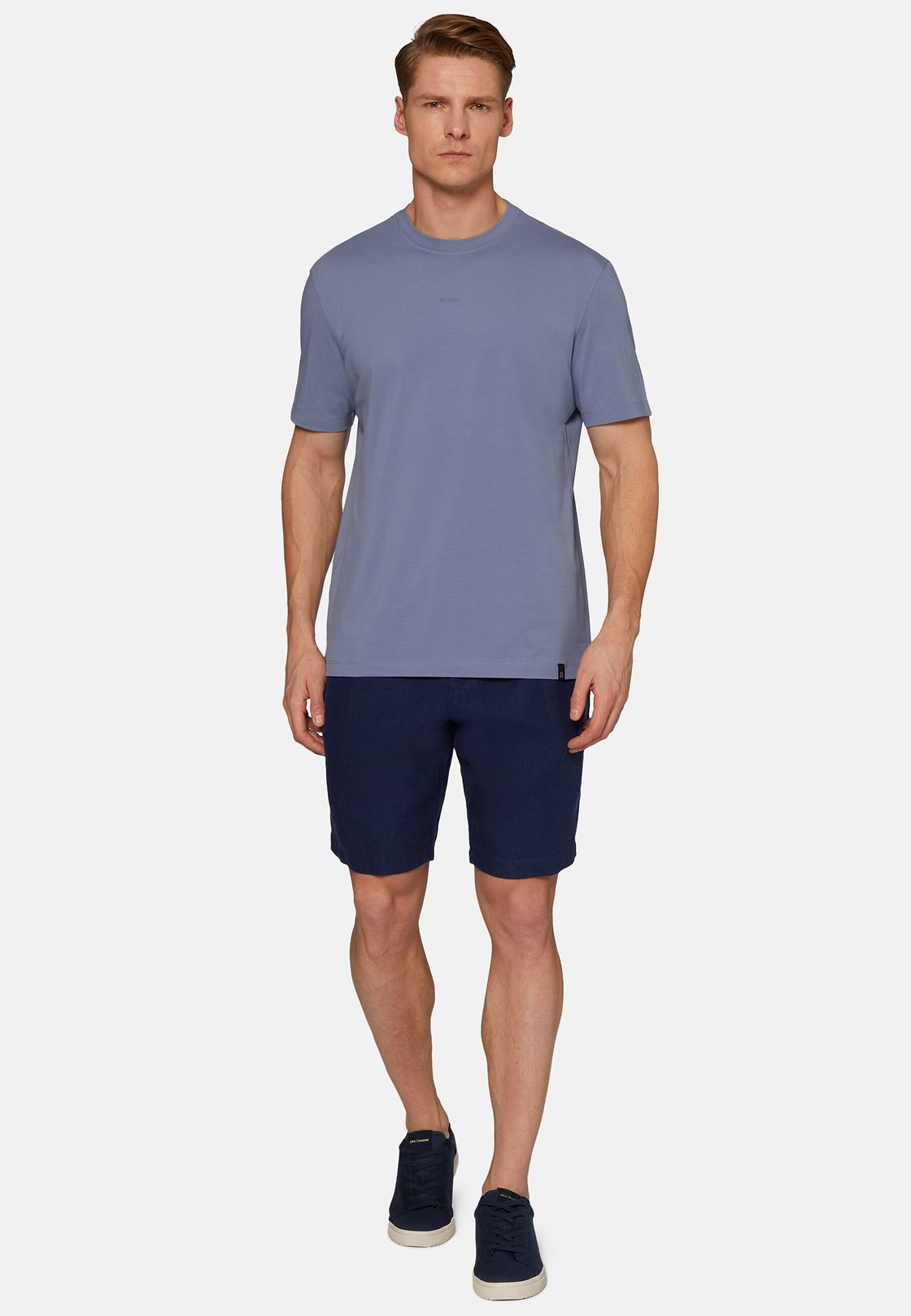 Bermudas in Linen, Blue, hi-res