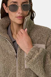 Teddy Bomber Full-Zip, Beige, thumb, 3