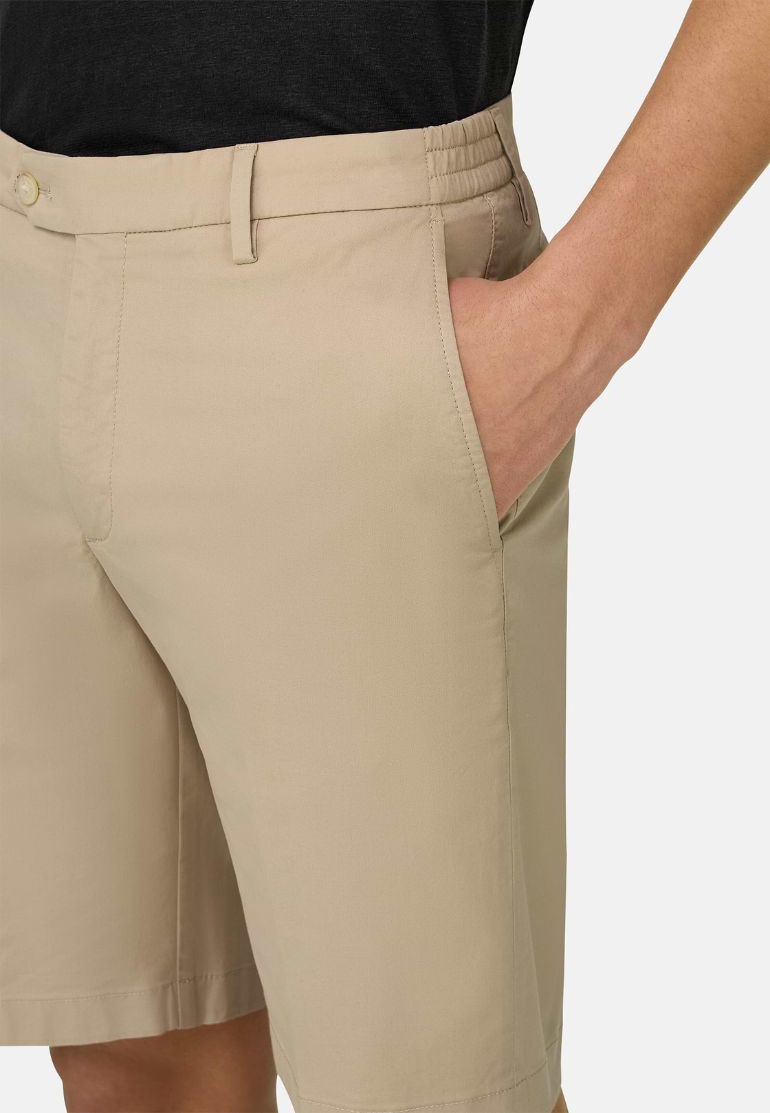 Bermudahose Aus Elastischem Nylon, Sand, hi-res, 4