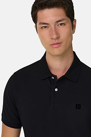 Polo En Piqué de Coton Coupe Classique, Noir, thumb, 4