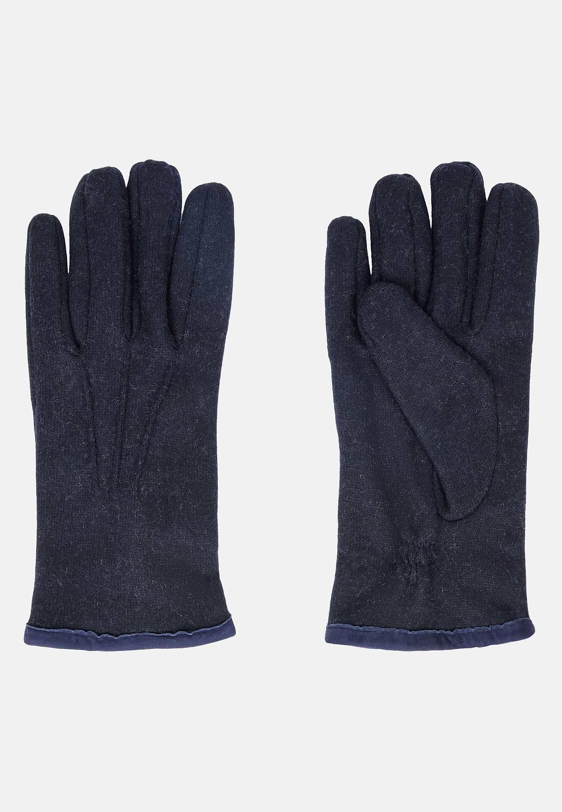 Wool Jersey Gloves, Navy blue, hi-res