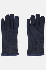 Wool Jersey Gloves, Navy blue, hi-res