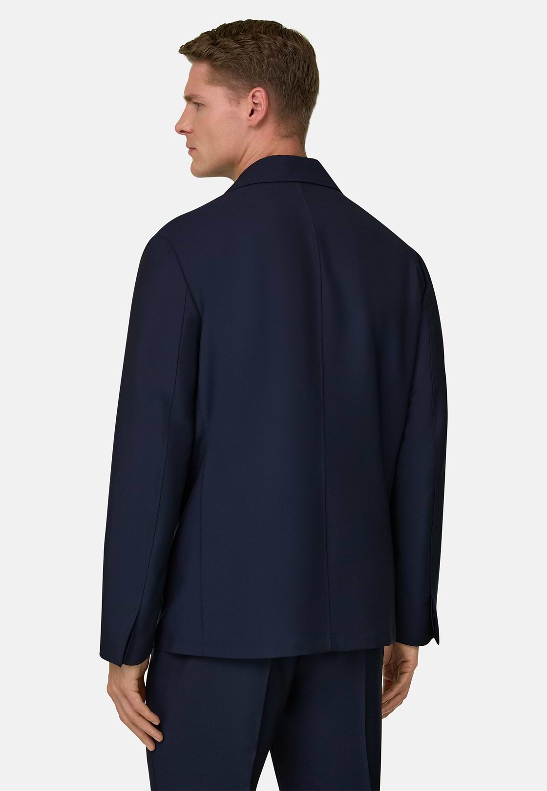 Wool and Mohair Jacket, Navy blue, hi-res, 3