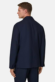 Wool and Mohair Jacket, Navy blue, thumb, 3