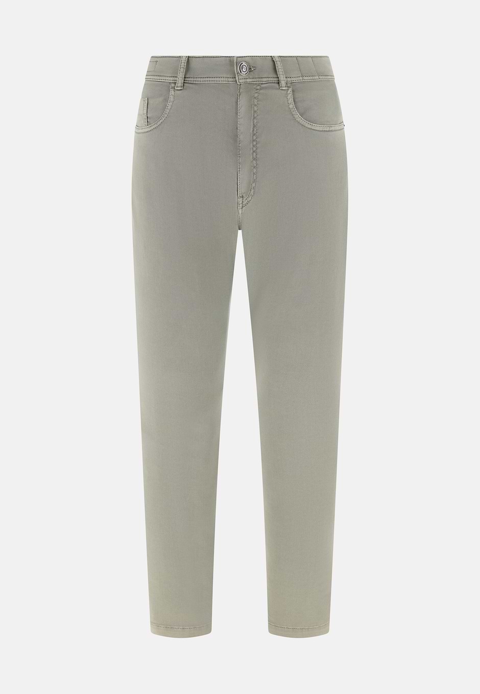 Stretch Cotton/Tencel Jeans, Light Green, hi-res