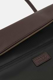 Duffle Bag in Leather-Effect Fabric, Dark brown, thumb, 5