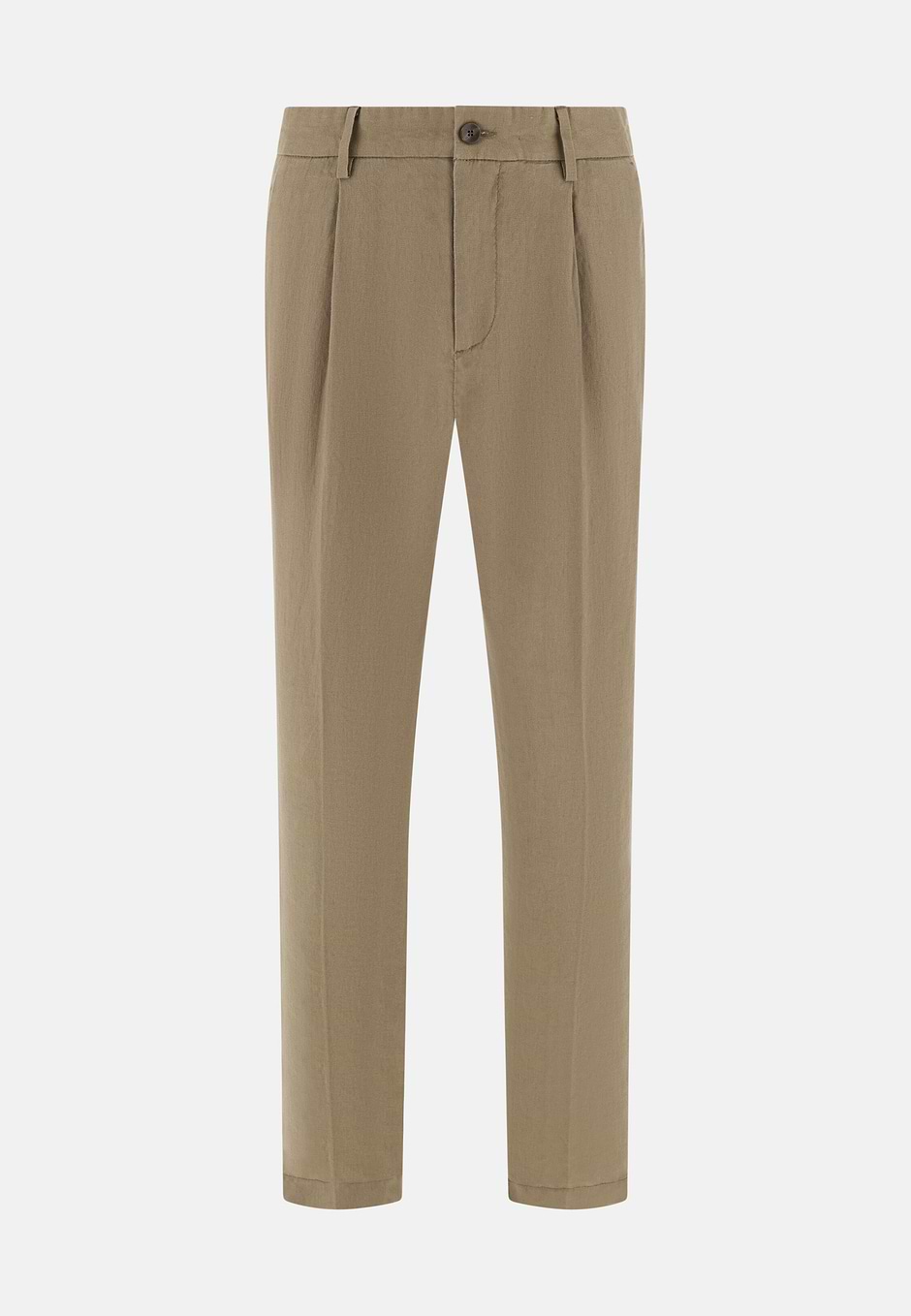 Solid Linen Pince Pants, Taupe, hi-res