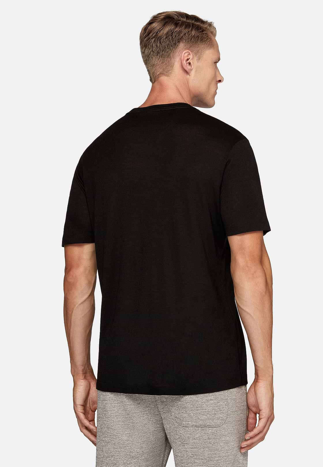 Tencel Wolmix T-shirt, Black, hi-res