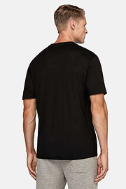 T-shirt com mistura de lã Tencel, Black, hi-res