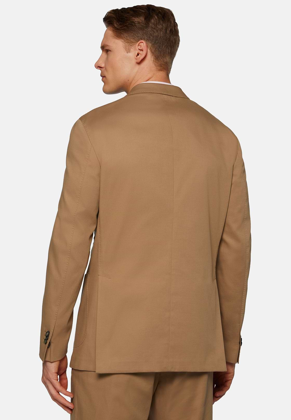 Veste Noisette Motif En Diagonale En Coton Stretch, Noisette, hi-res