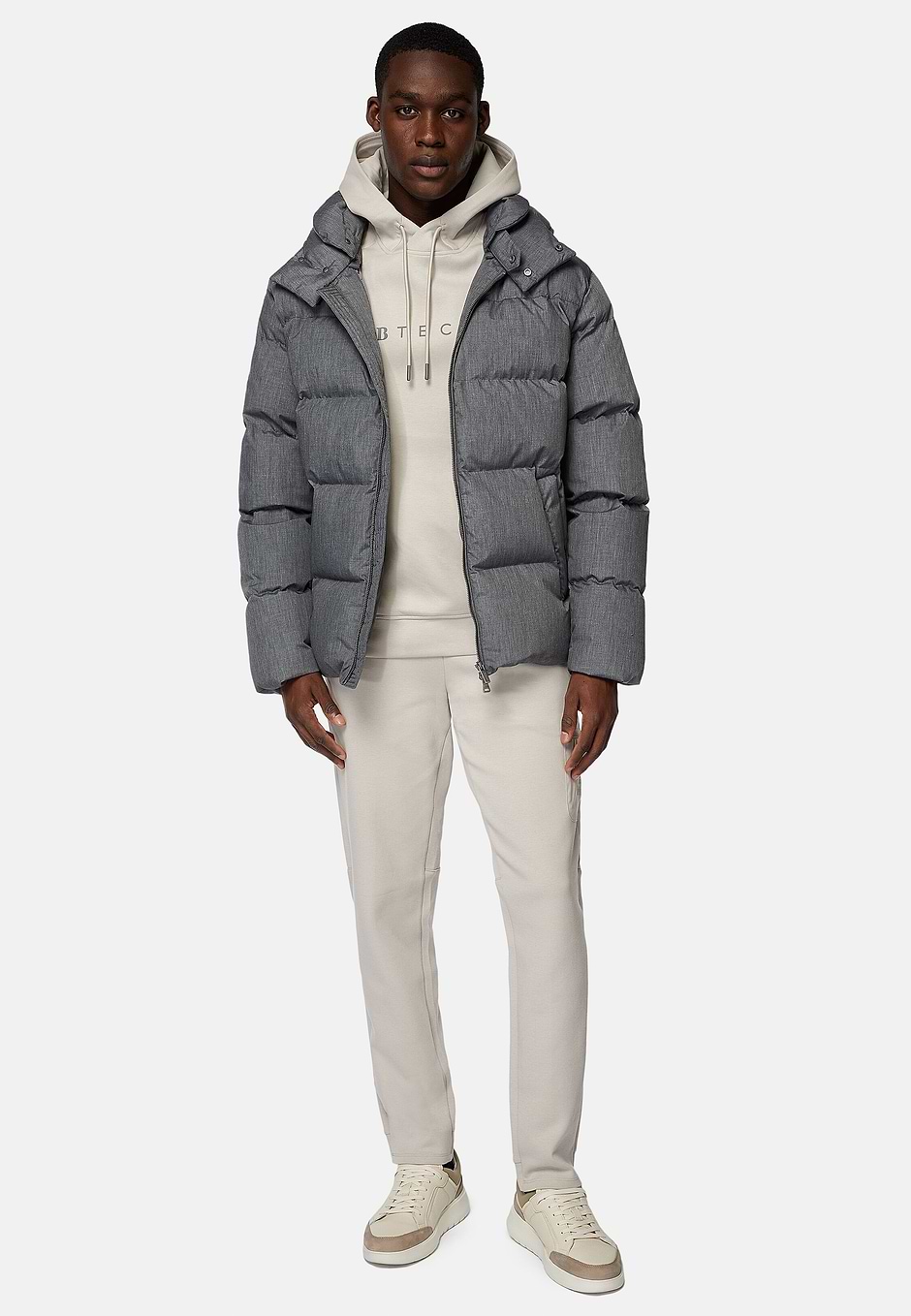 Grey down jacket store