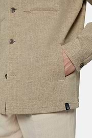 Veste Chemise En Lin, Taupe, hi-res