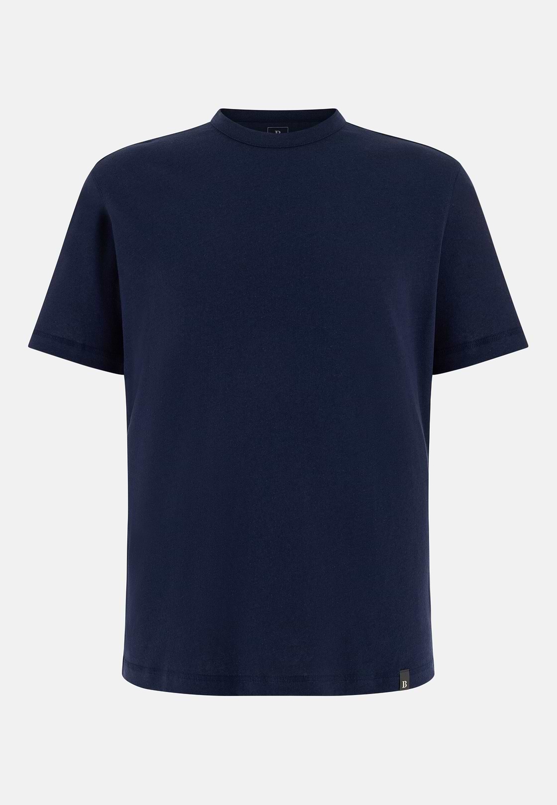 T-Shirt In Cotone Lino, Navy, hi-res, 5