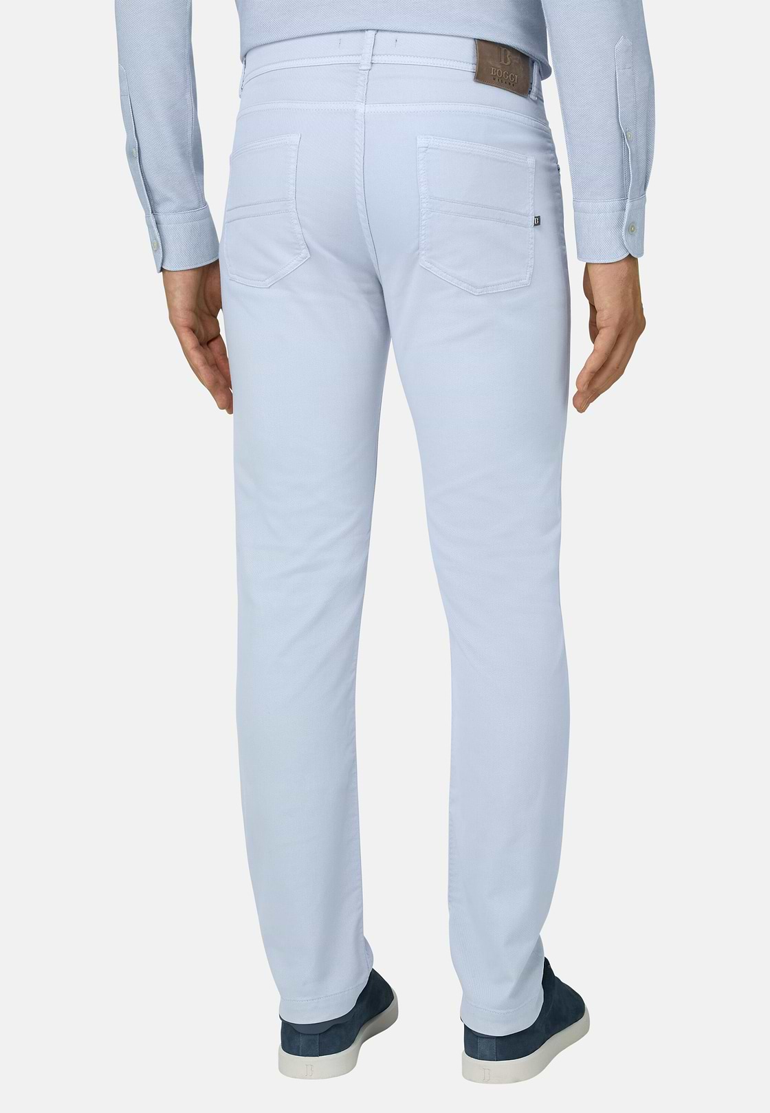 Jeans Aus Elastischem Baumwoll-Tencel, Hellblau, hi-res, 3