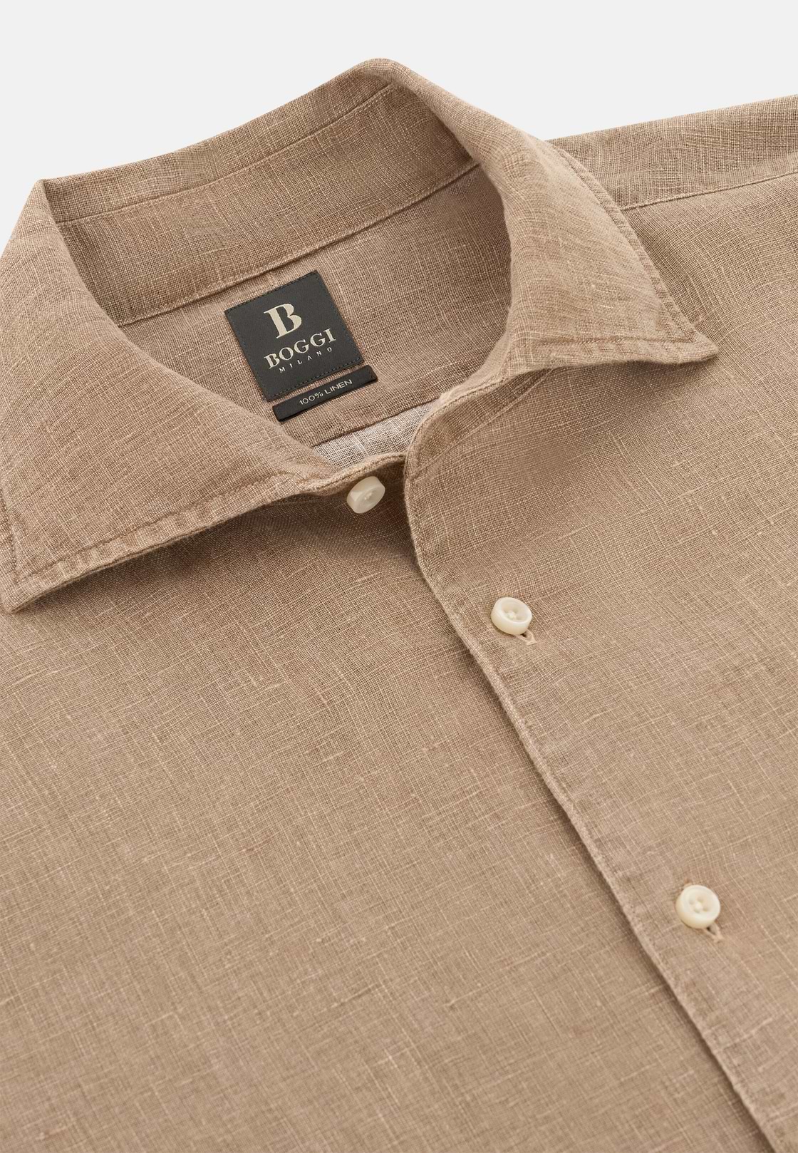 Hemd Aus Leinen Regular Fit, Taupe, hi-res, 5