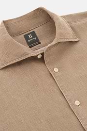 Hemd Aus Leinen Regular Fit, Taupe, thumb, 5