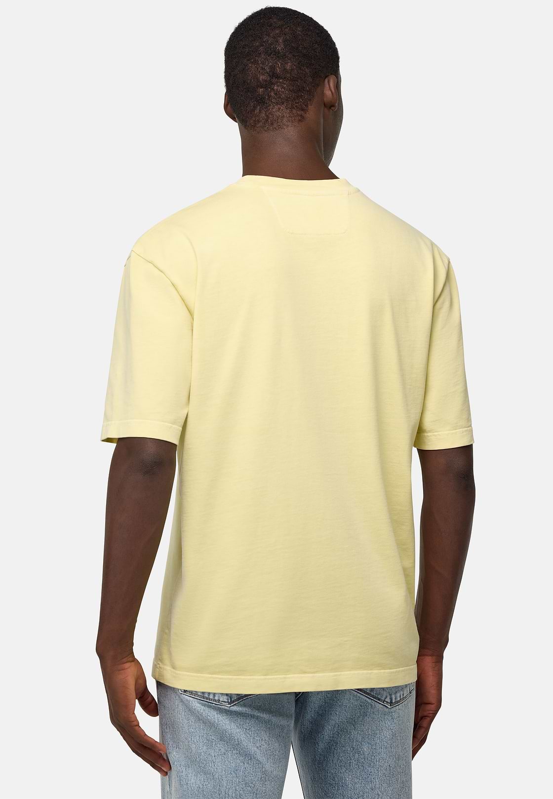 T-Shirt En Jersey De Coton, Jaune, hi-res