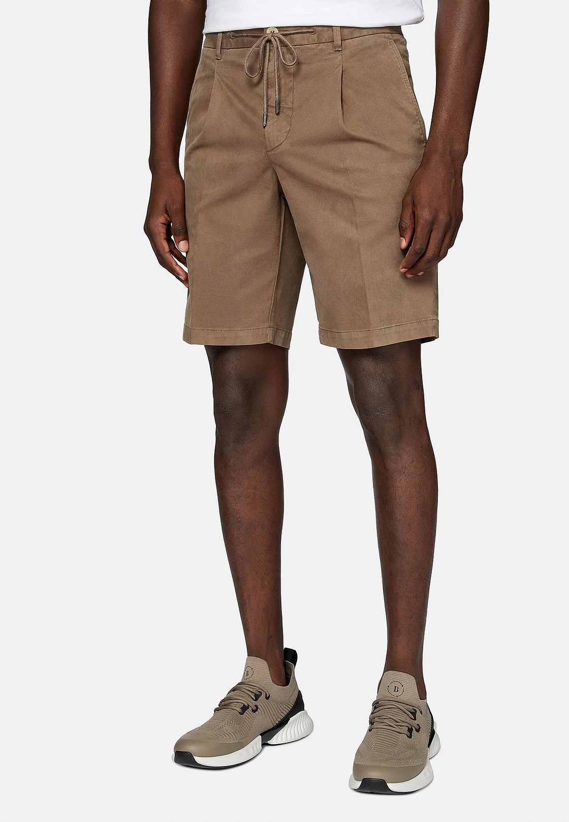 Bermudas Summer De Algodón Elástico, Taupe, hi-res