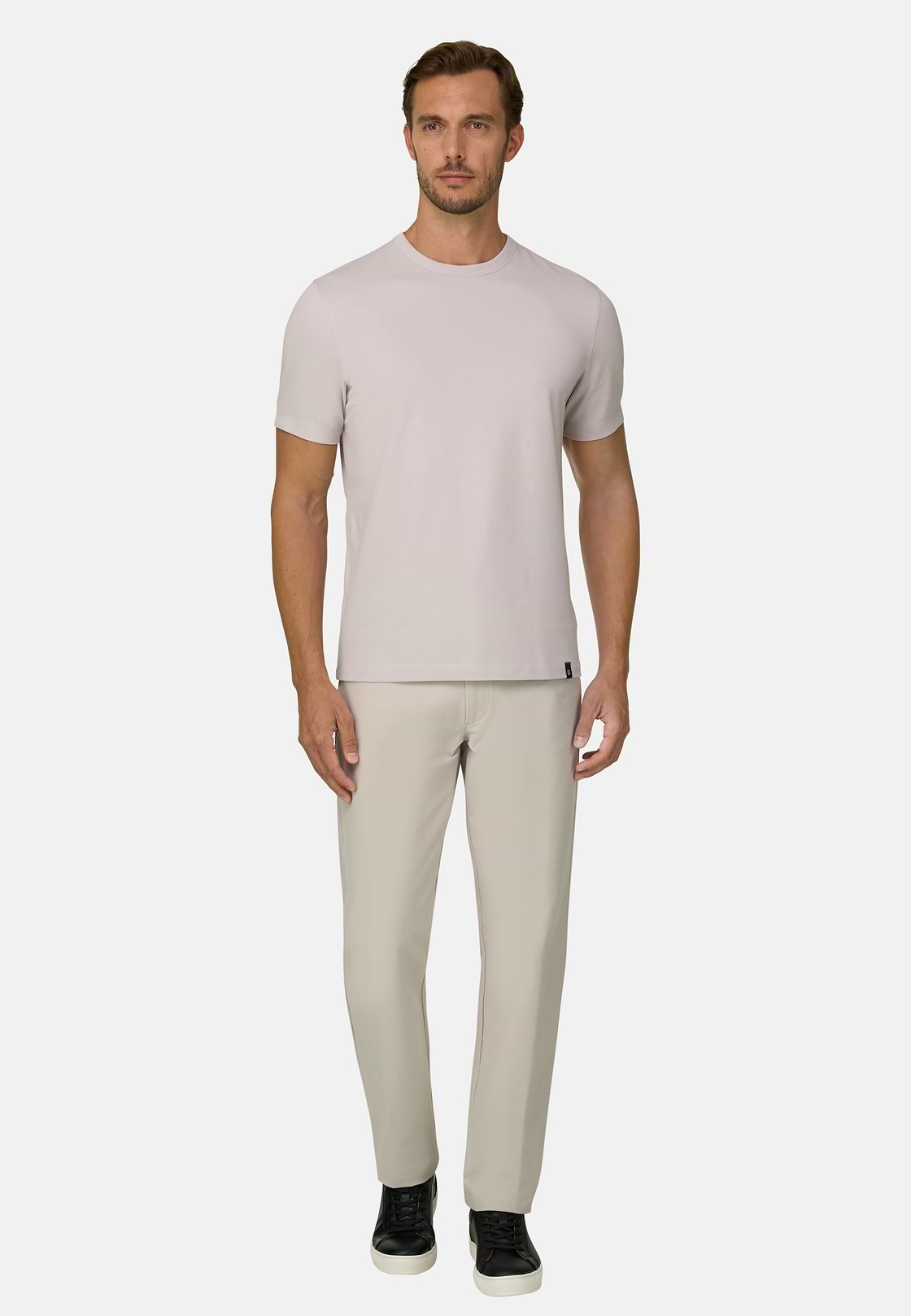 T-Shirt aus diagonalem Baumwollmisch-Jersey B Tech, Sand, hi-res, 2